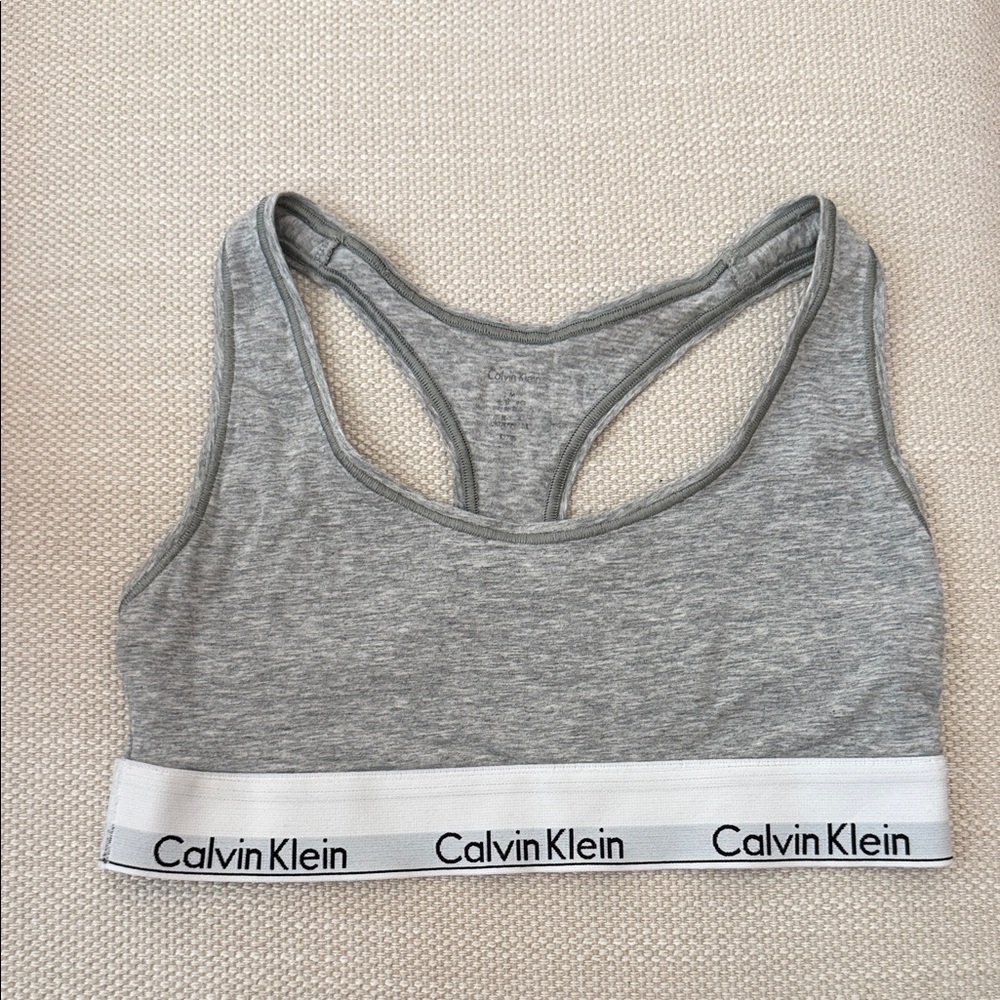 Calvin Klein Heather Gray Sports Bra